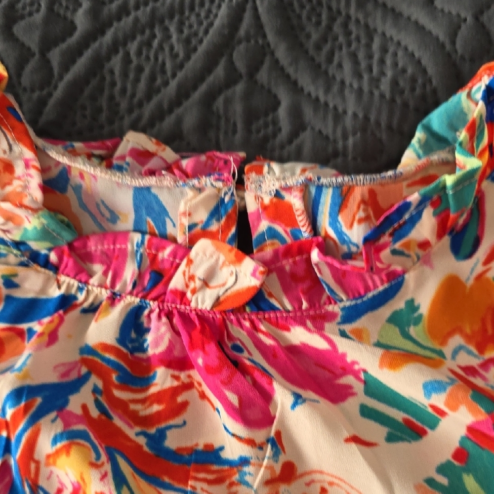 NWOT Boutique XL Floral Sleeveless Top - Multicolor - Picture 4 of 7